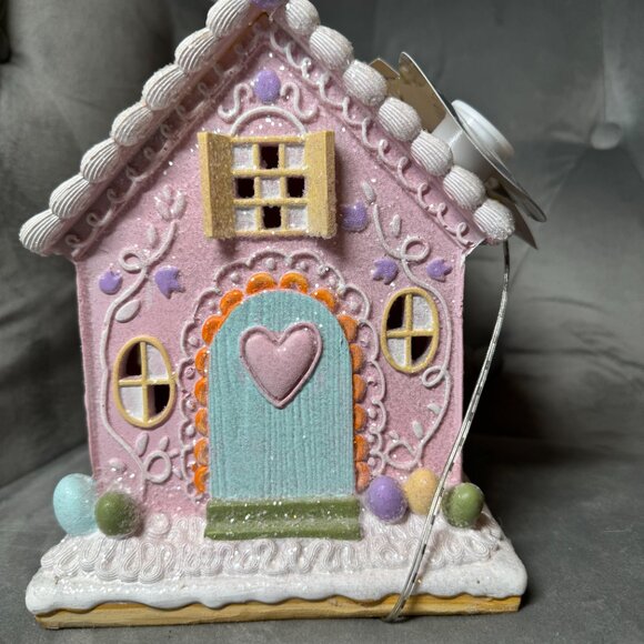 Easter Eggs Bunny Gingerbread Pastel House Light Up...